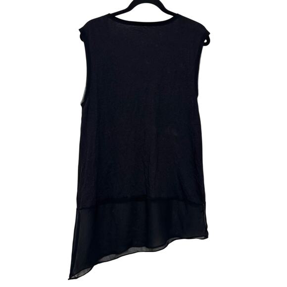 Rag & Bone Black Asymmetrical Sheer Layered Tank Top Women's Size Small - Picture 9 of 9
